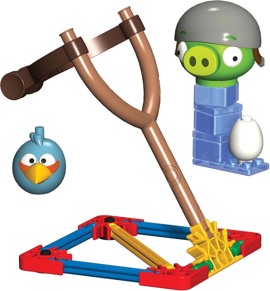 Angry Birds K'Nex Blauer Vogel vs Helmet Schwein [UK Import]